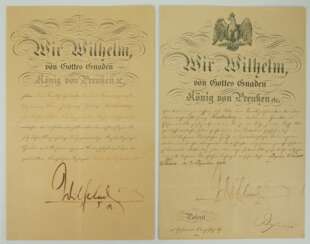 Preussen: Roter Adler Orden, 2. Klasse mit Eichenlaub Urkunde für einen Senatspräsidenten beim Kammergericht und Geheimen Oberjustizrat.