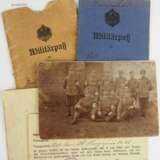 Sachsen: Militärpaß in Hülle eines Soldaten der 15./ I.R. 181. - фото 1
