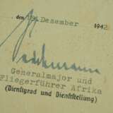 Urkundenpaar eines Unteroffiziers des Afrikakommando der schweren Feldwerft-Abt. IV/20. - photo 2