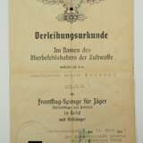 Urkundennachlass eines Oberfeldwebel der III./ Zerstörer-Geschwader 1. - Foto 4