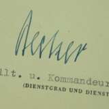 Eisernes Kreuz, 1939, 2. Klasse Urkunde für einen Gefreiten der 7./ G.R. 464 - Carl Becker. - Foto 2