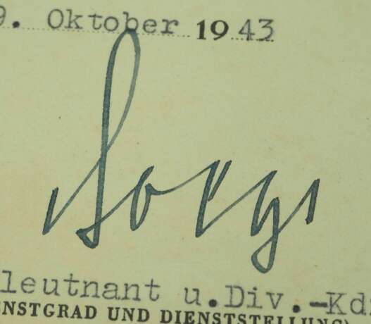 Eisernes Kreuz, 1939, 2. Klasse Urkunde für einen Sanitäts-Gefreiten des Gren.-Rgt. 332 - Ehrenfried Boege. - Foto 2