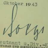 Eisernes Kreuz, 1939, 2. Klasse Urkunde für einen Sanitäts-Gefreiten des Gren.-Rgt. 332 - Ehrenfried Boege. - фото 2