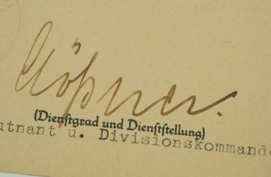 Eisernes Kreuz, 1939, 2. Klasse Urkunde für einen Gefreiten im Stab II./ I.R. 119 - H. Erich Clössner. - фото 2