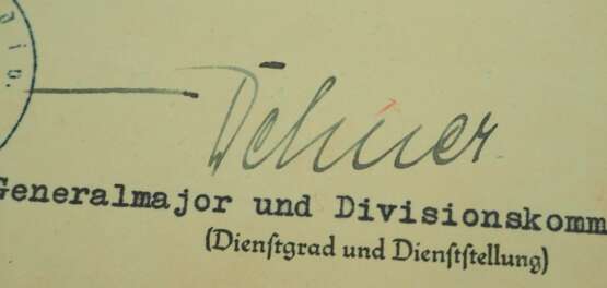 Eisernes Kreuz, 1939, 2. Klasse Urkunde für einen Obergefreiten der 11./ Infanterie-Regiment 239 - Ernst Dehner. - Foto 2