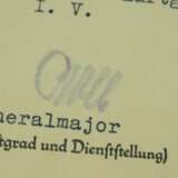Eisernes Kreuz, 1939, 2. Klasse Urkunde für einen Feuerwerker-Unteroffizier des Stab Res. Flak Abt. 606 - Franz Gall. - фото 2