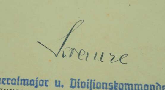 Eisernes Kreuz, 1939, 2. Klasse Urkunde für einen Gefreiten der 2./ Gren. Rgt. 401 - Walther Krause. - фото 2