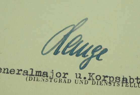 Eisernes Kreuz, 1939, 2. Klasse Urkunde für einen Gefreiten der 3./ Grösse R. Grösse 351 - Wolfgang Lange. - Foto 2