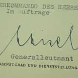 Eisernes Kreuz, 1939, 2. Klasse Urkunde für einen Unteroffizier des Bataillon Gensicke - Ernst Maisel. - Foto 2