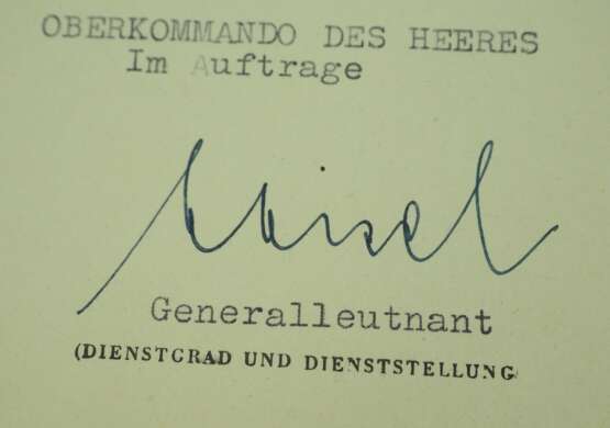 Eisernes Kreuz, 1939, 2. Klasse Urkunde für einen Unteroffizier des Bataillon Gensicke - Ernst Maisel. - photo 2