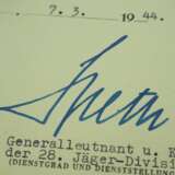 Eisernes Kreuz, 1939, 2. Klasse Urkunde für einen Obergefreiten der 4. (M.G.)/ Jg. Rgt. 83 - Hans Speth. - photo 2