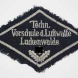 Luftwaffe: Ärmelabzeichen der Techn. Vorschule der Luftwaffe in Luckenwalde. - фото 1