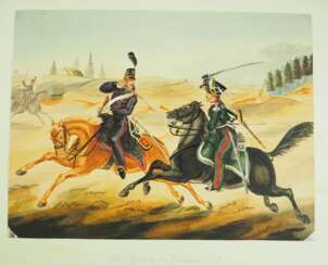 Rommel, Johann: Aquarell-Mappe mit Szenen aus den Franzosekriegen 1805-1863.