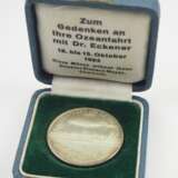 Zepplin: Silbermedaille auf dei Ozeanfahrt mit Dr. Eckener 1924, im Etui. - фото 1