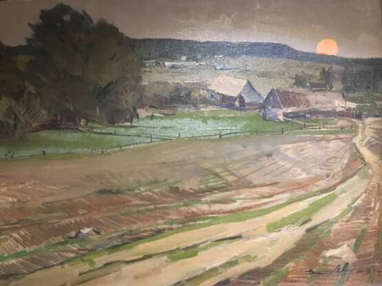 Цвирко В.К. Картина 1964 г. Vitaly Tsvirko (1913-1993) Canvas Oil paint Realism Landscape painting 1964 - photo 3