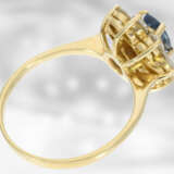 Ring: feiner vintage Saphir/Diamant-Blütenring, ca. 1,45ct - фото 2