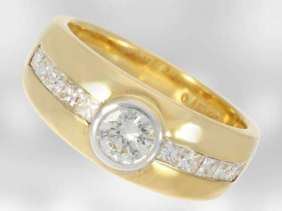 Ring: klassischer Brillant/Diamant-Bandring, 18K Gold, Goldschmiedearbeit Hofjuwelier Roesner - photo 1