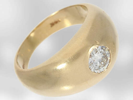 Ring: klassischer, massiver vintage Diamant-Bandring aus 14K Gold, ca. 0,8ct - фото 1