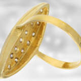 Ring: gelbgoldener antiker Marquisering mit Brillantbesatz, ca. 1,24ct, 14K Gold - Foto 2