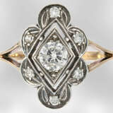 Ring: dekorativer Brillantring, insgesamt ca. 0,6ct, 14K Rotgold & Silber, antik - фото 1