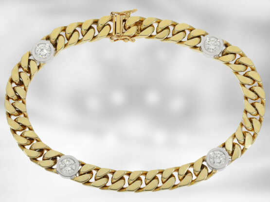 Armband: ungetragenes Brillant/Goldschmiedearmband aus 14K Gold, signiert Handarbeit, Hofjuwelier Roesner - Foto 2