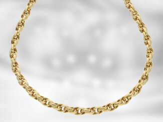Kette/Collier: hochwertige dekorative Gelbgoldkette, 18K Gold