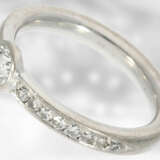 Ring: weißgoldener Goldschmiedering mit Brillant-/Diamantbesatz, solide Handarbeit - photo 2
