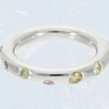 Ring: massiver und interessanter moderner Goldschmiedering mit fancy Brillanten, 18K Weißgold, NP 3000€ - Foto 2