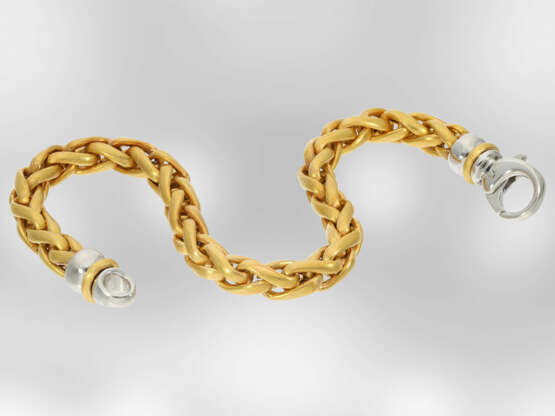 Armband: hochwertiges und äußerst dekoratives Bicolor-Armband, Feingold & 950er Platin punziert - Foto 2