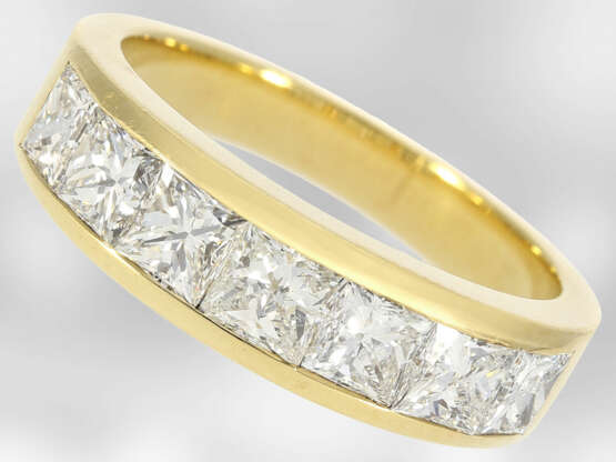 Ring: hochfeiner, ehemals teurer Halbmemoire-Ring aus 18K Gold mit Diamantbesatz, ca. 1,8ct, Hofjuwelier Roesner - photo 1