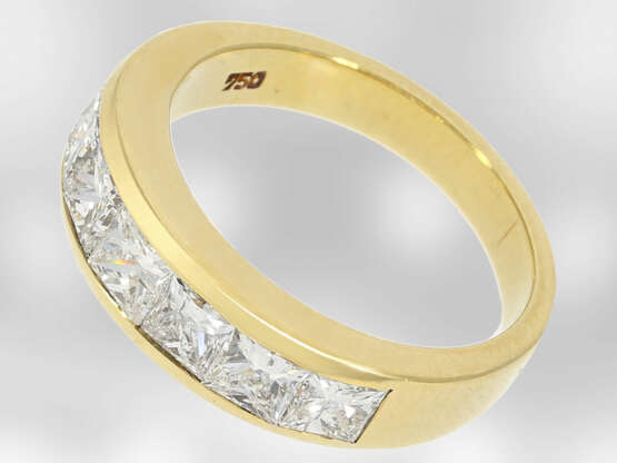 Ring: hochfeiner, ehemals teurer Halbmemoire-Ring aus 18K Gold mit Diamantbesatz, ca. 1,8ct, Hofjuwelier Roesner - Foto 2