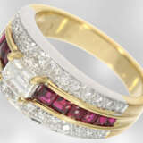 Ring: dekorativer bicolor Rubin-/Diamantring, 18K Gelb-/Weißgold, Hofjuwelier Roesner, NP5200€ - Foto 2