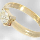 Ring: interessanter Solitärring mit antikem Diamanten im Old-Cushion-Cut, ca. 1,2ct, 14K Gold, Goldschmiedehandarbeit - photo 2