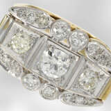 Ring: hochkarätiger Art déco Ring mit Brillanten und Altschliff-Diamanten, insgesamt ca. 1,6ct 14K Gelb-/Weißgold - Foto 2