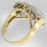 Ring: hochkarätiger Art déco Ring mit Brillanten und Altschliff-Diamanten, insgesamt ca. 1,6ct 14K Gelb-/Weißgold - photo 3