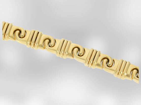 Armband: schweres dekoratives vintage Bvlgari-Armband mit Original-Etui, 18K Gold - photo 2