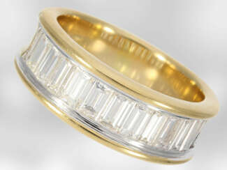 Ring: hochwertiger Halbmemoirering mit feinsten Diamanten, ca. 2ct, 18K Gelbgold, NP €10900,-