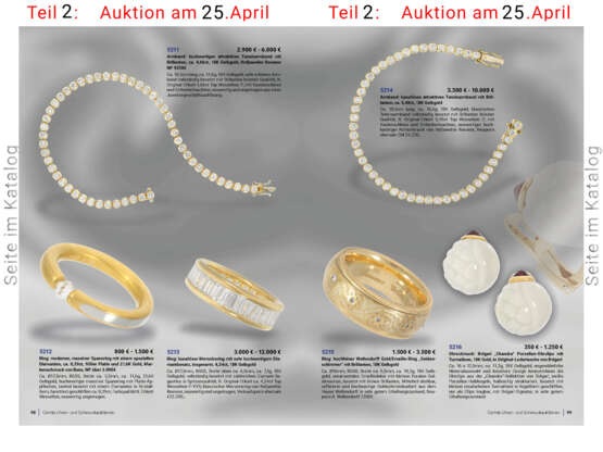 Armband: luxuriöses attraktives Tennisarmband mit Brillanten, ca. 5,48ct, 18K Gelbgold - Foto 3