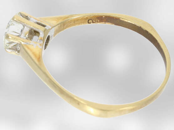 Ring: hochwertiger vintage Solitär/Brillantring, 1ct, mit Zertifikat - Foto 3