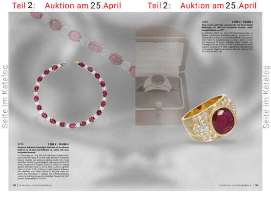 Armband: äußerst hochwertiges Armband mit hochfeinen Rubinen ca. 12,68ct und Brillanten ca. 3,29ct, 18K Gold, Hofjuwelier Roesner - photo 3
