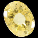 Saphir: großer natürlicher goldgelber Saphir, ca. 7,3ct - фото 3