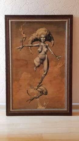 “Aphrodite” Dmitry Vorsin Cardboard Mixed media Surrealism Mythological 2008 - photo 3