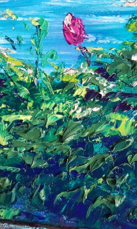 Речной пейзаж. Leinwand Ölfarbe Impressionismus Landschaftsmalerei 2020 - Foto 2