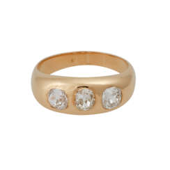 Ring mit 3 Altschliffdiamanten, zusammen ca. 1,65 ct,