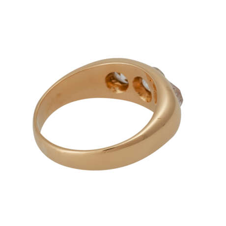 Ring mit 3 Altschliffdiamanten, zusammen ca. 1,65 ct, - photo 3