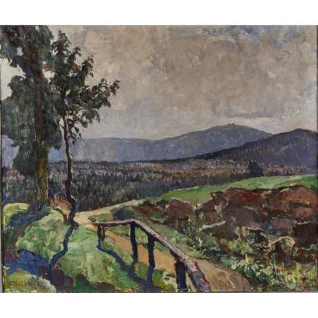 KOLBE, ERNST (Marienwerder 1876-1945 Rathenow), "Auf einer Hochebene im Gebirge", - Foto 1