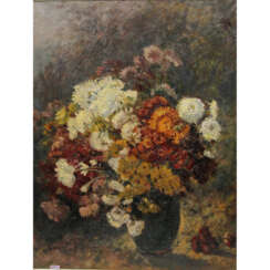 PETERS, ANNA (1843-1926), "Blumenstillleben mit Chrysanthemen",