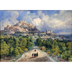 KÜNSTLER des 19. Jahrhundert, "Assisi in Italien" (?),