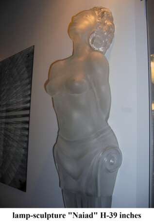 “Large sculptural crystal wall lamp Caryatid” Glass Mixed media Modern 2006 - photo 1
