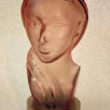 “Female portrait sculpture of colored crystal” Glass Mixed media Romanticism 2005 - photo 1